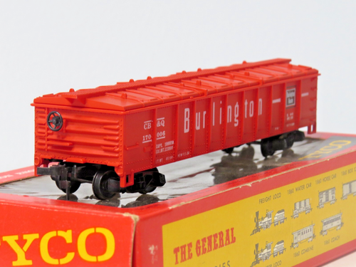 HO Tyco/ Mantua Burlington Route Gondola Covered CB&Q # 170006 BOXED L-1323 - Picture 3 of 9