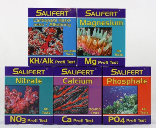 Salifert Wassertest Bundle Magnesium Calcium KH Nitrat Phosphat Test Meerwasser