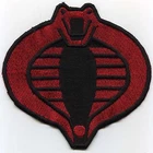 GI Joe Cobra Commander Small 3" Red & Black Fully Embroidered Patch w/HOOK back