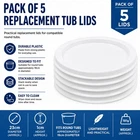 Paint Kettle Replacement Lids Pack of 5 – White Plastic 2.5L Paint Kettle Covers