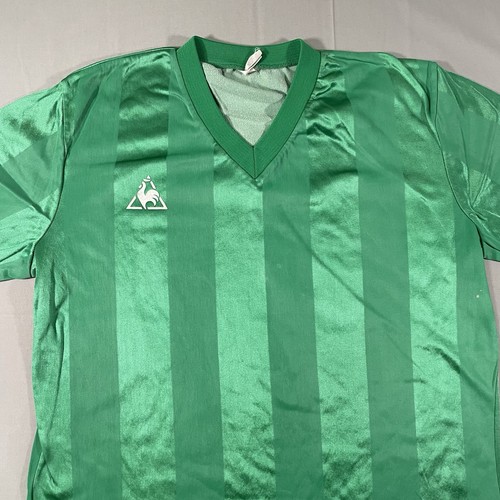 Vintage Le Coq Sportif 70s 80s Football Shirt Soccer Jersey Maillot Green Sz M - Picture 3 of 10