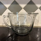 Vintage Anchor Hocking Measuring Bowl Clear Glass 2 Qt, 8 Cup, 2 L D Handle