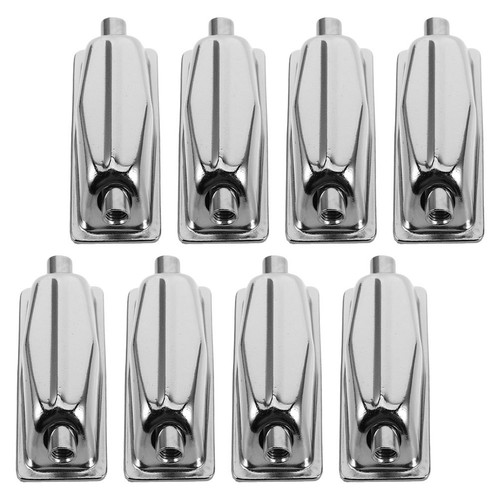 8 Pcs Metal Drum Lugs Double-sided Chrome Hardware Bass Tension Rods - Foto 2 di 12