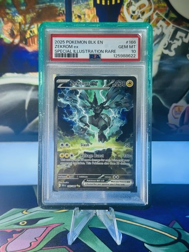 Pokémon TCG Black Bolt Zekrom ex 166/086 Special Illus Rare + Neptun PSA 10💎🔥 - Bild 2 von 7