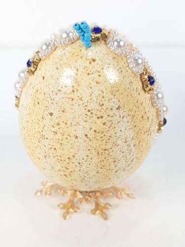 Vintage Egg Diorama Christmas Ornaments Nativity Angels Sequin Beaded Signed - Picture 17 of 22