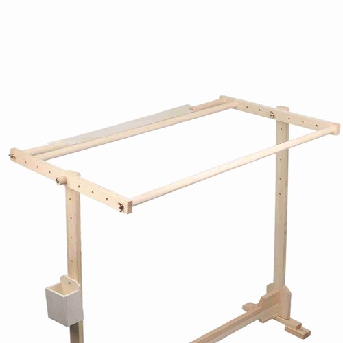 Floor Frame 14CT Adjustable Cross Stitch Stand 80cm Wooden Embroidery Tapestry - Picture 10 of 12