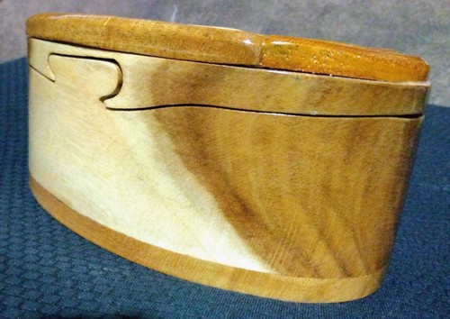 Handgefertigter Leuchtturm geschnitztes Holzpuzzle Stash Box von Raymond Zhen Filz gefüttert ANSEHEN! - Bild 7 von 13