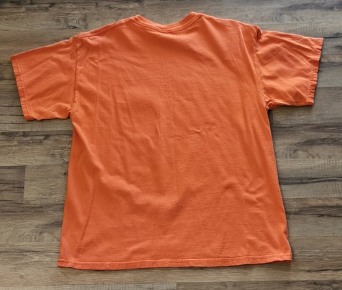 Vtg Scooby Doo Shirt Adult Large Orange Halloween Witch Moon Bats Faded Stain - Picture 7 of 9