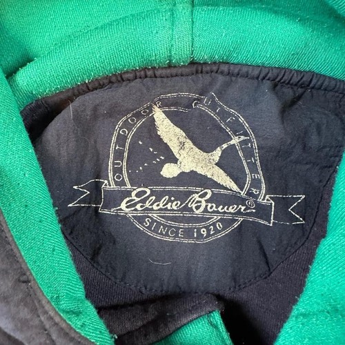 Vintage 90s Eddie Bauer Pullover Hoodie Jacket 1990s Vintage Hooded Jacket - Picture 4 of 7