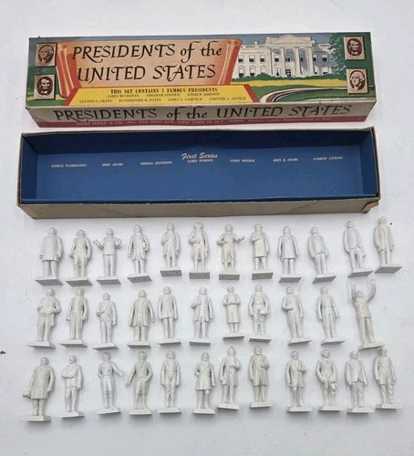 Vintage Marx Toys Presidents of The United States Set 1st Series Box- 35 Figures