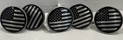 Hobby Lobby 5 Chrome & Black USA FLAG Cabinet Drawer Pull Knob Patriotic America
