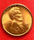 1952-S Lincoln Wheat Cent Penny GEM RED BU From an Original Bank Roll