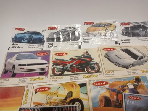 Vintage Chewing Gum Inserts Turbo Automobile Cars Collectible Rare - Picture 17 of 17