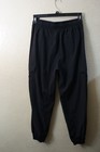 Black xl casual comfortable black pants elastic waist ankle cuffs — photo 6