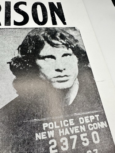 Jim Morrison New Haven Mugshot Poster 1967 Arrest Replica Vintage Style Music - Picture 4 of 7