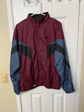 Vintage Nike 90  s Windbreaker Light Jacket Sz M Colorblock Full Zip Big Swoosh