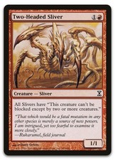 Two-Headed Sliver #183 (LP) Time Spiral TSP Magic MTG