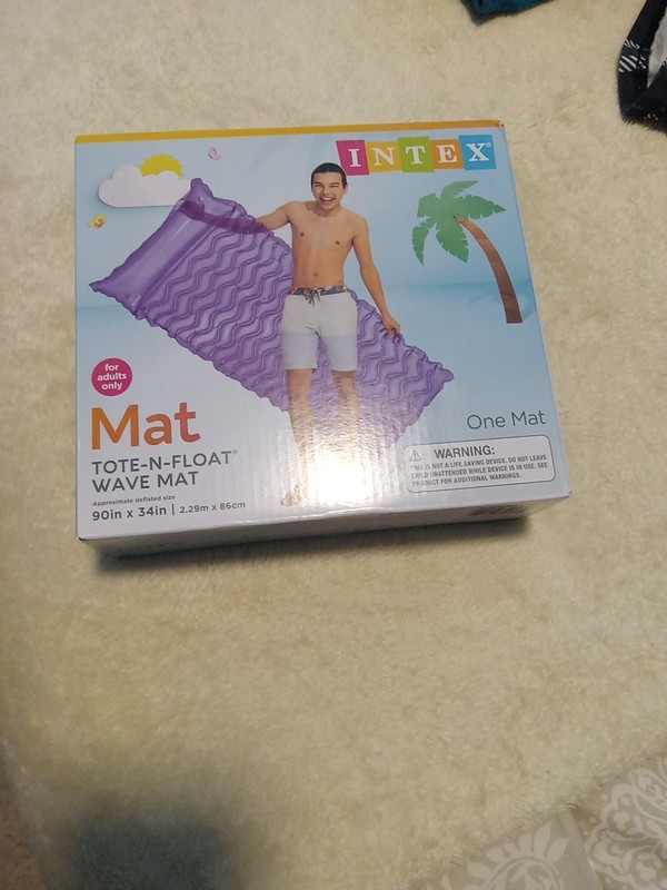 Intex Tote 'N Float Wave Mat Pool Lounger with Headrest - 1 Piece