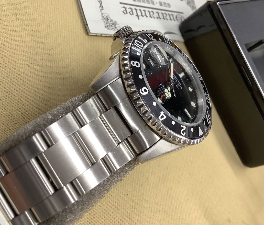 Elgin Fk1076S-B Analog Quartz Men Dual Time Vintage