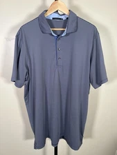 Greyson Gray Stripe Stretch Performance Golf Sport Polo Shirt Sz XXL 2XL