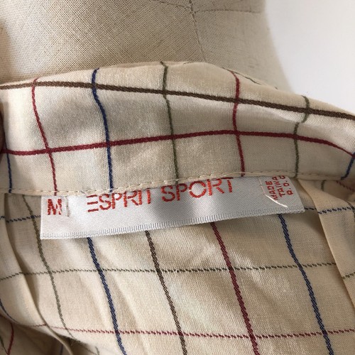 VTG ESPRIT Sport Women’s Medium Cottton Blend Structured Button Down Preppy - Picture 7 of 8