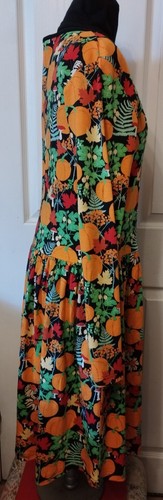 Duns Autumn Garden Jersey Dress, Pockets! Pumpkin, 🍄 Toadstool, Forest, NWOT M - Picture 17 of 24