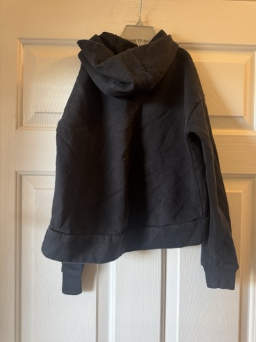 Nike Hoodie Youth Size Medium Black With White Swoosh - Picture 4 of 5