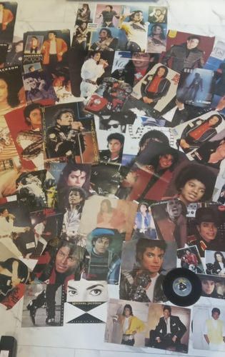 MICHAEL JACKSON Magazine Cuttings Collection, Postcards And Singles