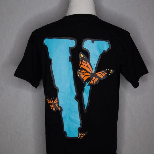 Camiseta para hombre Vlone X Juice Wrld Butterfly negra cuello redondo talla XL - Imagen 4 de 8