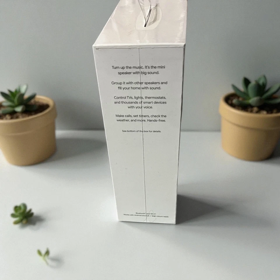 Google Nest Mini 2nd Generation Smart Speaker Charcoal Gray Brand New Unopened - Image 4 of 4