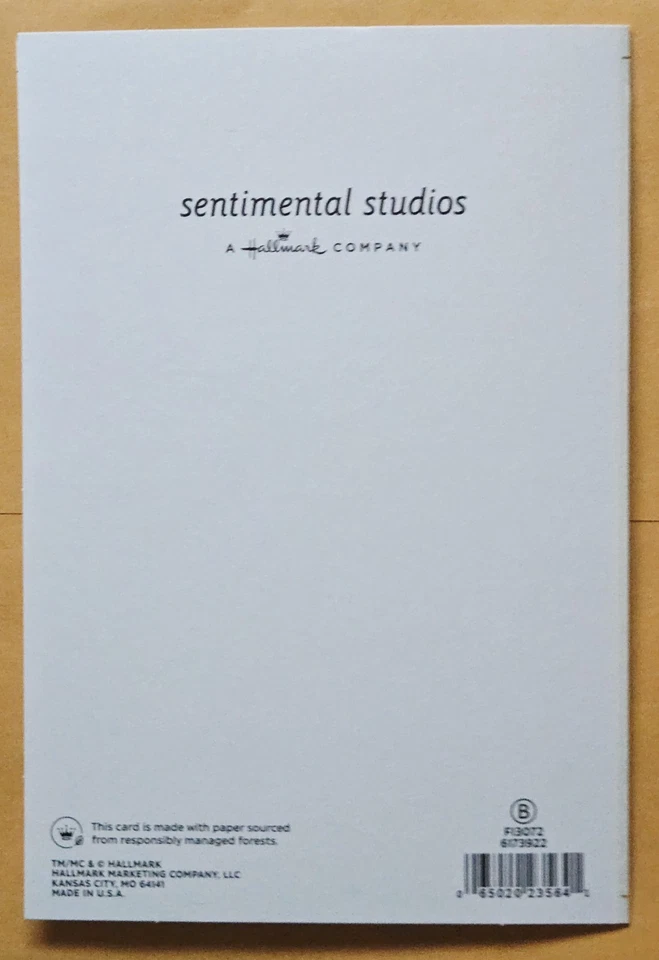 Tarjeta de felicitación feliz día del padre/marido gran formato (+ sobre 5,5x8") Foto 3 de 4