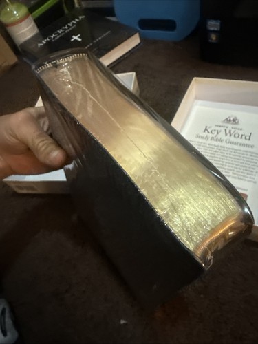 NEW The Hebrew-Greek Key Word Study Bible ESV Black Leather FREE SHIP Red Letter - Bild 11 von 14