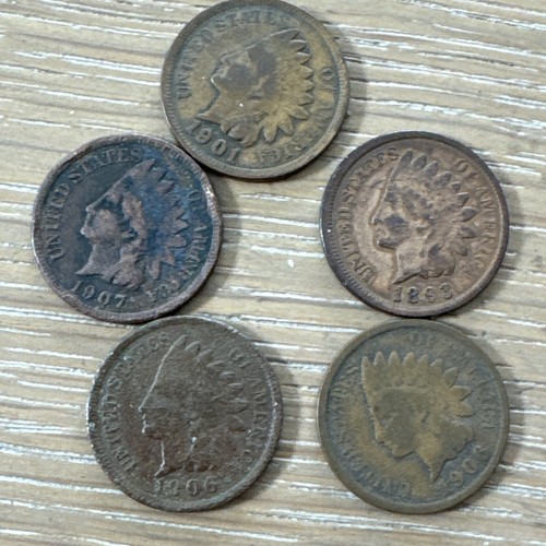 USA Indian Head 1 Cent Penny Bronze Extra Fine LOT VG-F G LOT US Coins - Bild 24 von 24