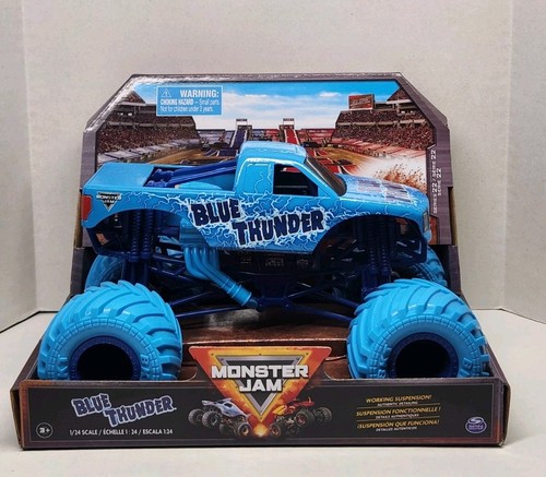Spin Master Monster Jam 1:24 Blue Thunder With Blue Tires ~ NEW IN PACKAGE