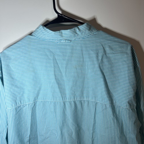 Simms Fishing Shirt Mens XXL Button Up Long Sleeve Blue Plaid - Picture 7 of 8