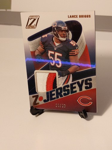 Lance Briggs 2021 Panini Zenith Z-Jerseys /50 Player Worn Patch #Z-LB - Picture 2 of 6