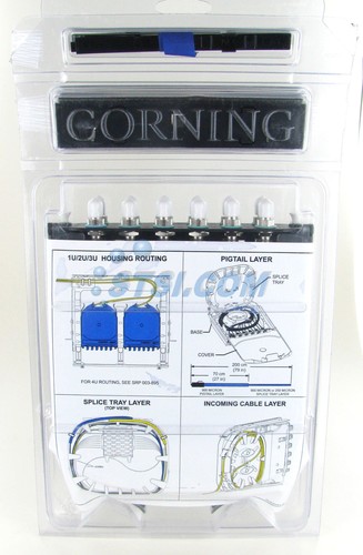 Corning CCH-CS12-H3-P00TE Pigtailed Splice Cassette, 12 Fiber ST OM3 Aqua ~STSI - Afbeelding 2 van 4