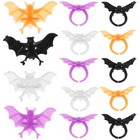  120 Pcs Haloween Decorations Halloween Accessories for Kids Bat Ring Rings