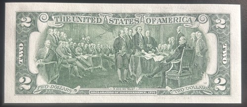 (SCATTERED 2-9 LADDER!) $2 UNC Scattered Ladder Fancy Serial Number L29578643B - Picture 3 of 3