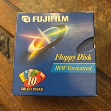 Fujifilm 2HD High Density 3.5" Floppy Disk 10 Pack Retail Sealed Colored 1.44 MB