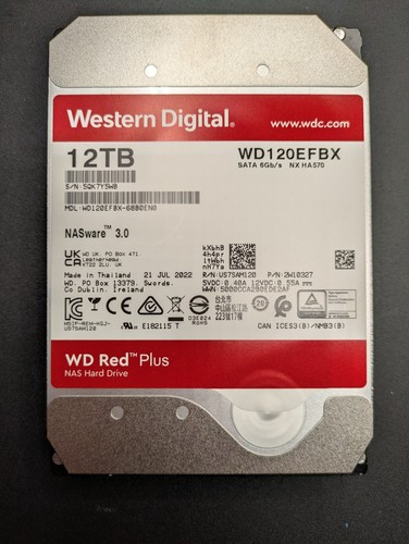 WD120EFBX Western Digital Red 5400RPM, 3.5", SATA III, 256M 12TB Internal HDD