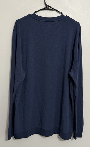 Travis Matthew Men’ 2XL Blue Mid Layer Long Sleeve Golf Pullover Crew Neck Shirt - Picture 3 of 6