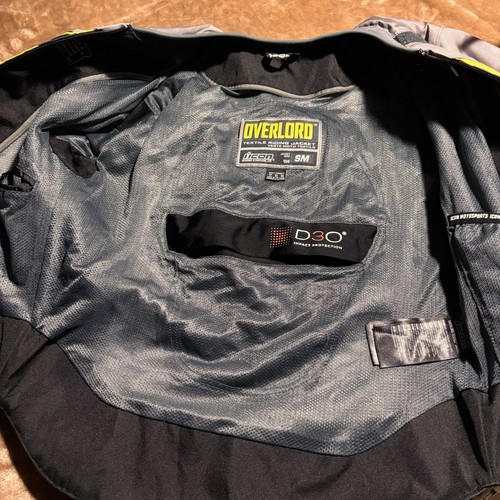 Icon Overlord Cafe Racer Ballistic Motorcycle Jacket Size SM Yellow Vintage - Picture 5 of 11