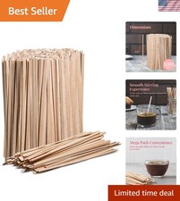 1000 Wooden Coffee Stir Sticks - 5.5” Smooth & Splinter-Free for Drinks
