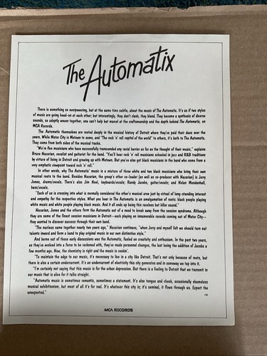 THE AUTOMATIX POP Rock Band 8x10 Promo Foto & Pressebogen - Bild 2 von 3