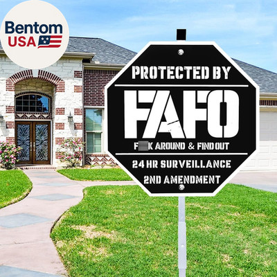 FAFO Security Sign, Funk around and Find Out Sign,Home Security Signs Yard, Funn