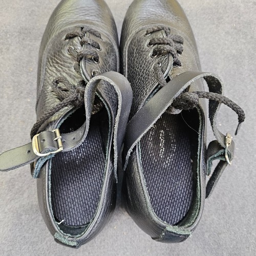 Rutherford Irish Step Dancing Hard Shoes Leather Upper Buckle Strap Girls Size 3 - Picture 5 of 11