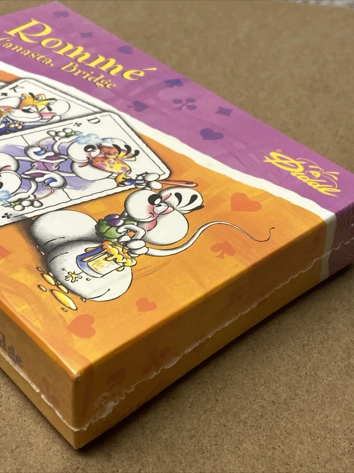 Diddl Rommé Canasta Bridge Kartenspiel Kartendeck / Lila Orange / NEU & OVP - Bild 4 von 4