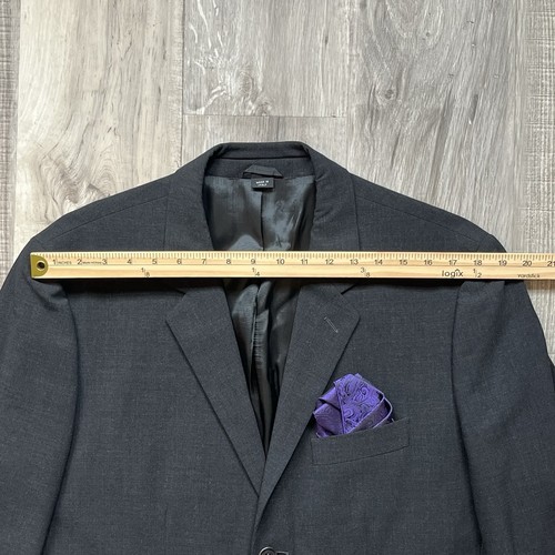 Vintage 1990's Men’s Helmut Lang Gray Suit Jacket 52 Virgin Wool Made In Italy - Picture 4 of 13