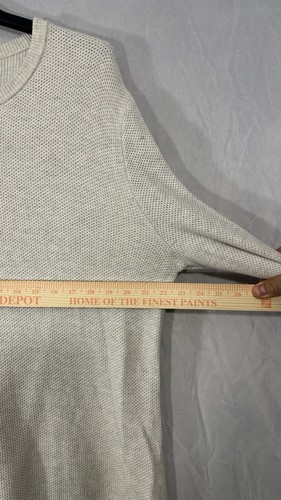 Express Thermal Crewneck Long Sleeve Shirt Men’s Large Light Gray Tone - Picture 9 of 14
